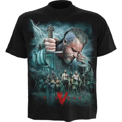 VIKINGS - BATTLE - Camiseta Negra