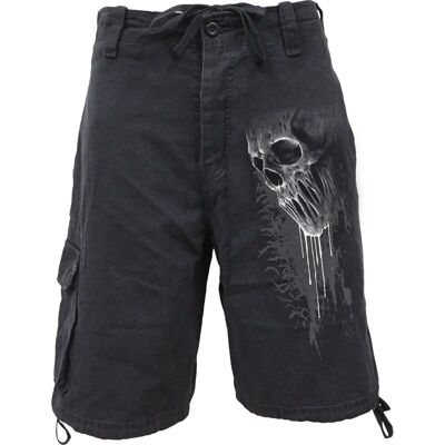 BAT CURSE - Pantalones cortos cargo vintage negros