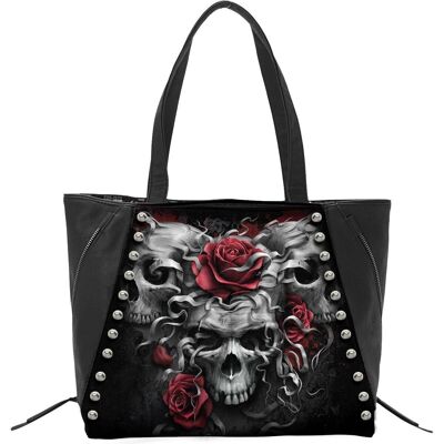 SKULLS N' ROSES - Tote Bag - Top Quality Pu Leather Studded
