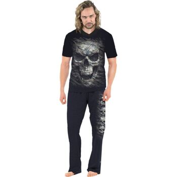 CAMO-SKULL - Ensemble de pyjama gothique 4 pièces pour homme 4