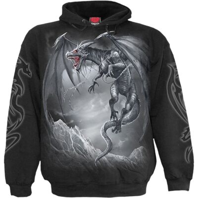 DRAGON'S CRY - Sudadera con capucha negra