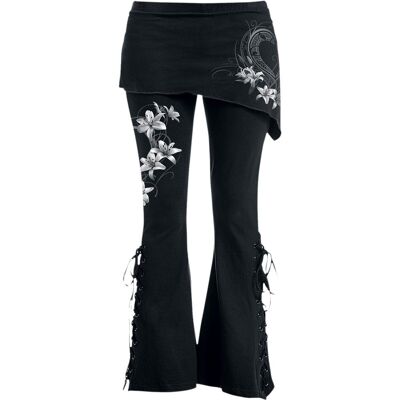 PURE OF HEART - Legging bootcut 2en1 avec jupe micro oblique