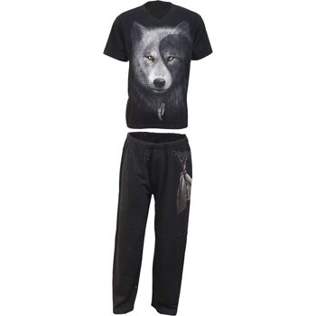 WOLF CHI - Ensemble de pyjama gothique 4 pièces pour homme 8