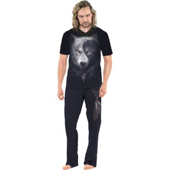 WOLF CHI - Ensemble de pyjama gothique 4 pièces pour homme 10