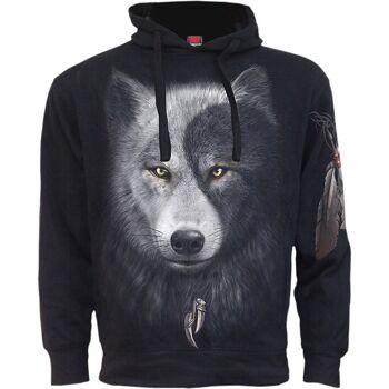 WOLF CHI - Sweat à capuche avec poche latérale Noir 2