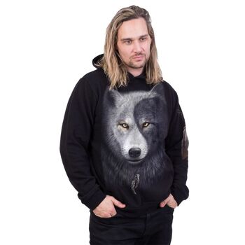 WOLF CHI - Sweat à capuche avec poche latérale Noir 7