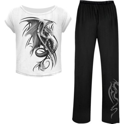 WYVERN - Conjunto de pijama gótico de 4 piezas