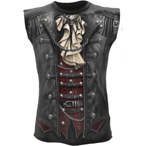 GOTH WRAP - Allover Sleeveless T-Shirt Black