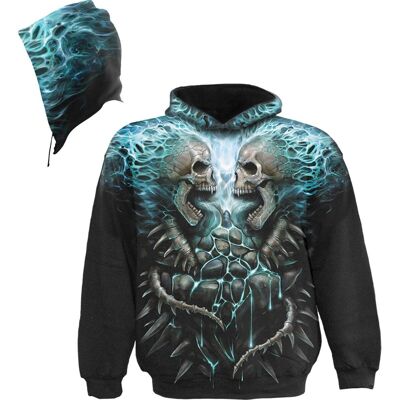 FLAMING SPINE - Allover Hoody Schwarz