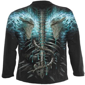 FLAMING SPINE - T-shirt manches longues Allover Noir 3