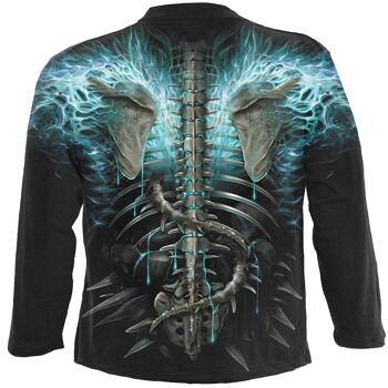 FLAMING SPINE - T-shirt manches longues Allover Noir 6