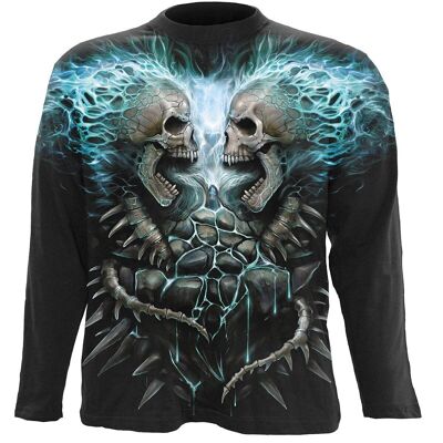 FLAMING SPINE - T-shirt manches longues Allover Noir