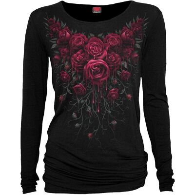 BLOOD ROSE - Camiseta holgada negra