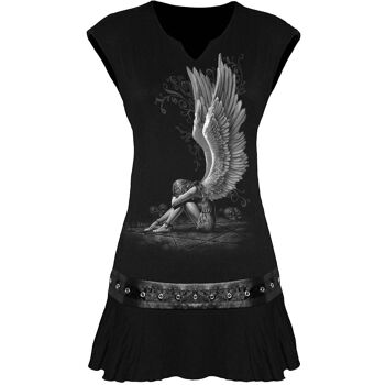 ENSLAVED ANGEL - Mini Robe Taille Cloutée Noir 2