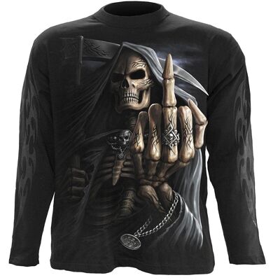 BONE FINGER - Langarm T-Shirt Schwarz