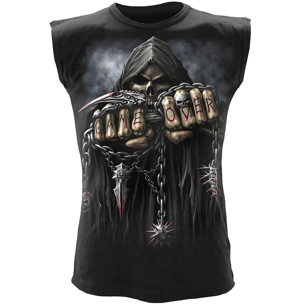 GAME OVER - Maglietta senza maniche nera