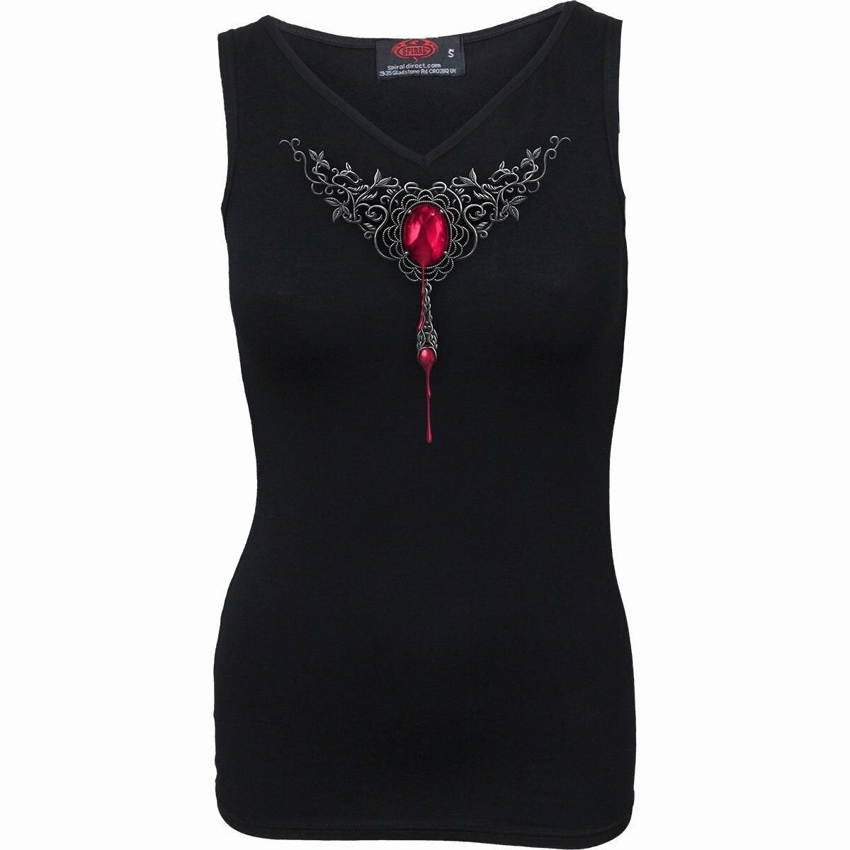 BLOOD ROSE AO - Canotta con scollo a V