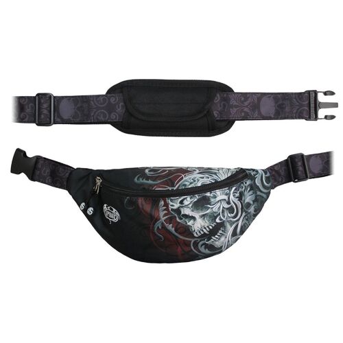 SKULL SHOULDER WRAP - Shoulder Bum-Bag With Printed Strap