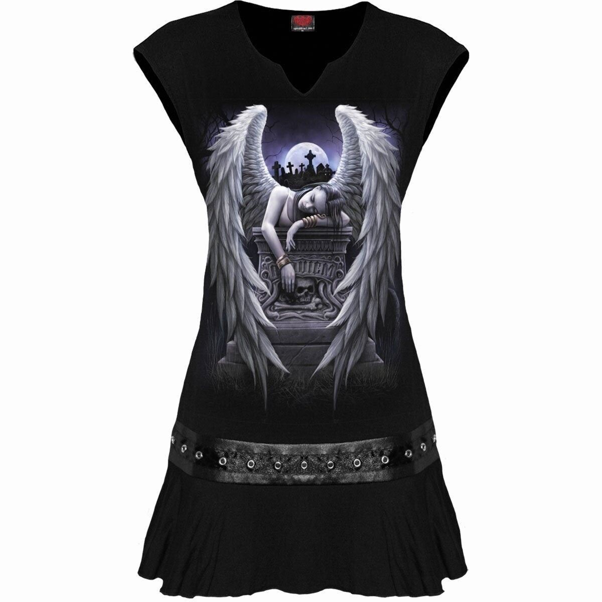 INNER SORROW - Mini abito con vita a borchie Nero