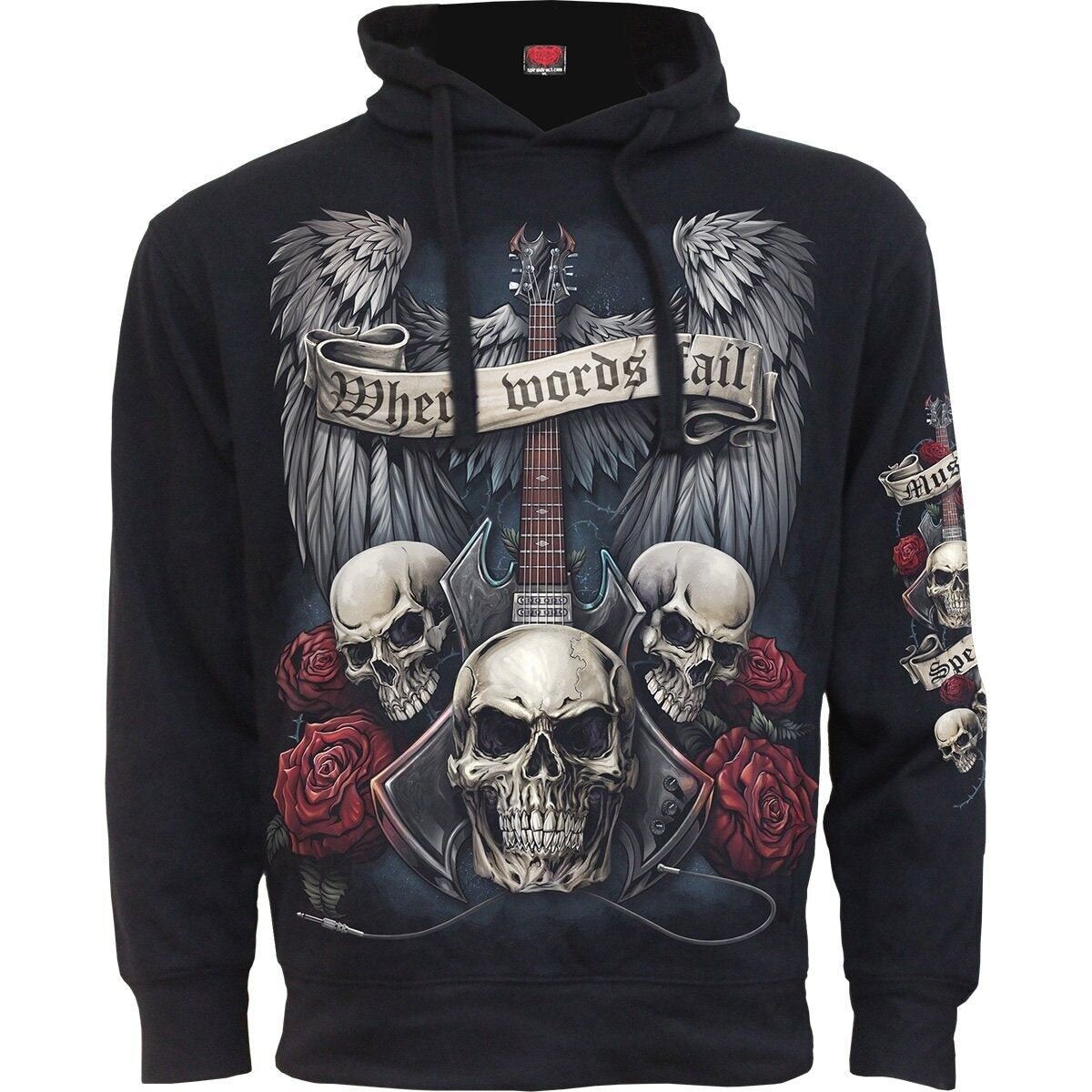 UNSPOKEN - Felpa con cappuccio tasca laterale nera