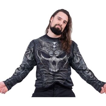 SKULL ARMOR - T-shirt manches longues Allover Noir 4