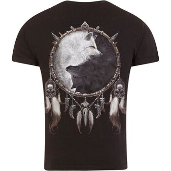 WOLF CHI - T-Shirt Coupe Moderne Manches Revers Noir 3