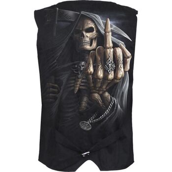 BONE FINGER - Gilet Gothique Quatre Boutons avec Doublure 3