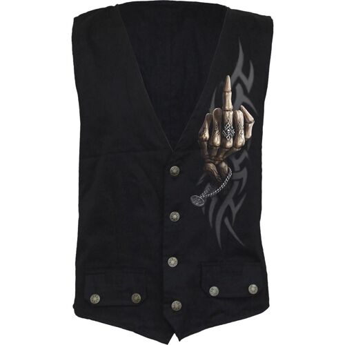 BONE FINGER - Gothic Waistcoat Four Button With Lining