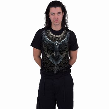 RAVEN SKULL - T-Shirt Noir 4