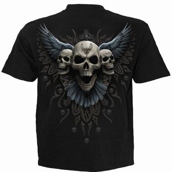 RAVEN SKULL - T-Shirt Noir 6