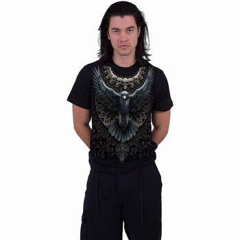 RAVEN SKULL - T-Shirt Noir 13