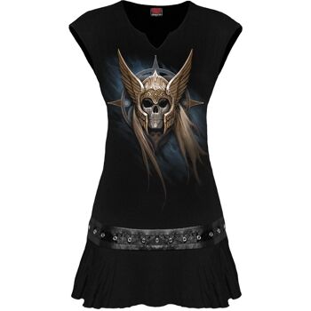 ANGEL WARRIOR - Mini Robe Taille Cloutée Noir 2