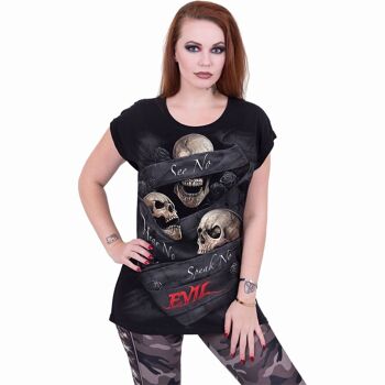 SEE NO EVIL - T-shirt ample à manches retroussées 7