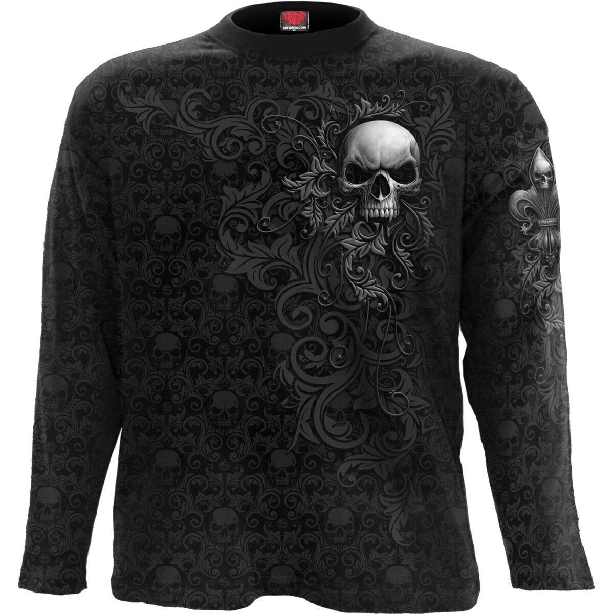 SKULL SCROLL - Maglietta a maniche lunghe con impressione a scorrimento
