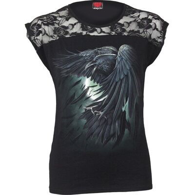 SHADOW RAVEN - Lace Shift Elegant Top