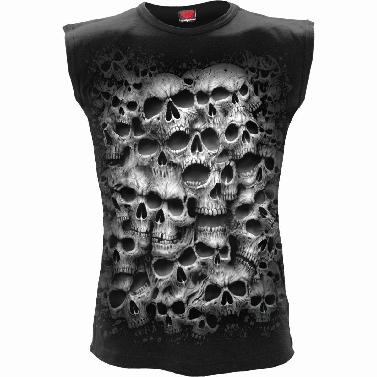 TWISTED SKULLS - Maglietta senza maniche Nera