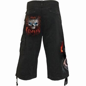 RESPAWN - Short Cargo Vintage 3/4 Long Noir 6