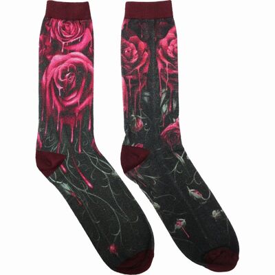 BLOOD ROSE - Bedruckte Unisex-Socken