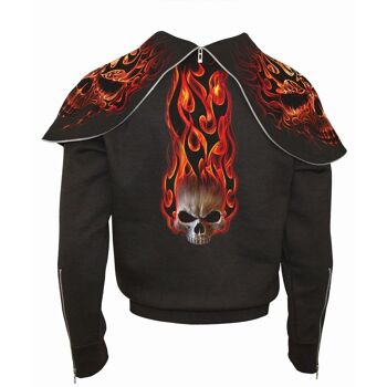 SKULL BLAST - Sweat à capuche zippé noir 3