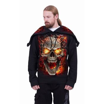 SKULL BLAST - Sweat à capuche zippé noir 4