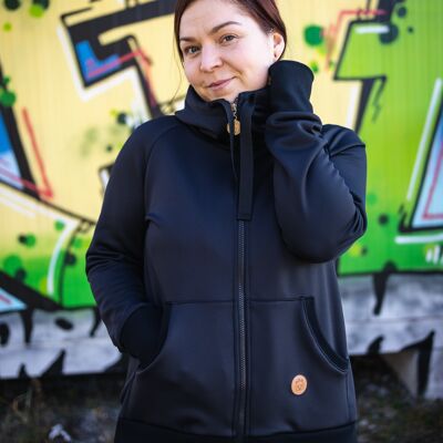 HELLU TRACK JACKE, KURZ, Schwarz