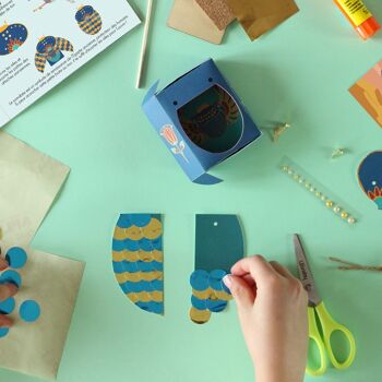 Coffret fabrication boite à secret scarabée Egypte pour enfant + 1 livre - Kit bricolage/activité enfant en français 4