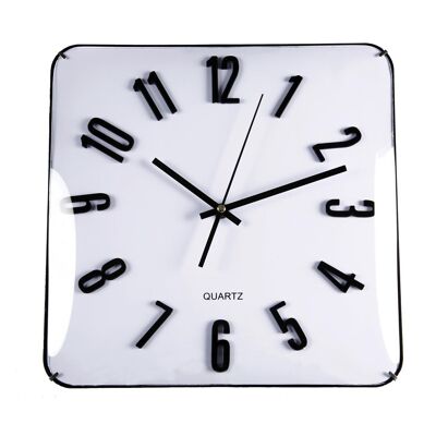 Reloj cuadrado blanco 31cm 19520001