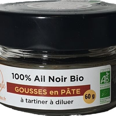 Gousses d'ail noir bio pelées en pâte