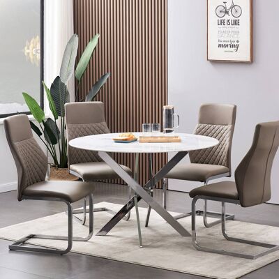 Silvia Round Fixed Dining Table