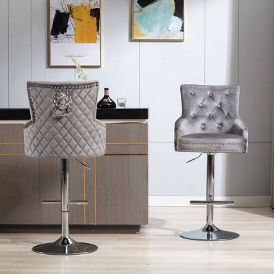 Elenore Silver Grey Barstool