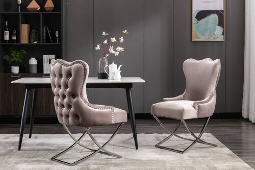 Michelle Silver Grey Dining Chair