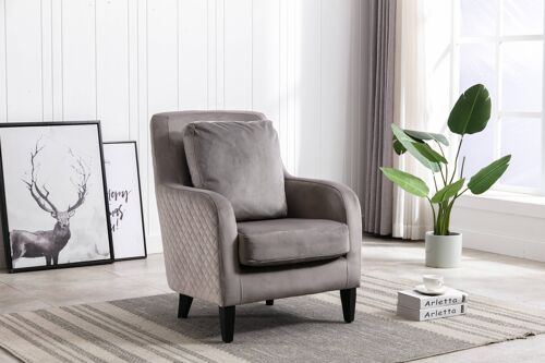 Aldo Silver Grey Lounge Chair