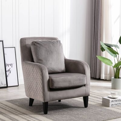 Aldo Silver Grey Lounge Chair