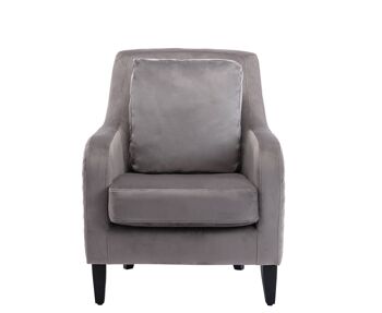 Chaise longue gris argent Aldo 2